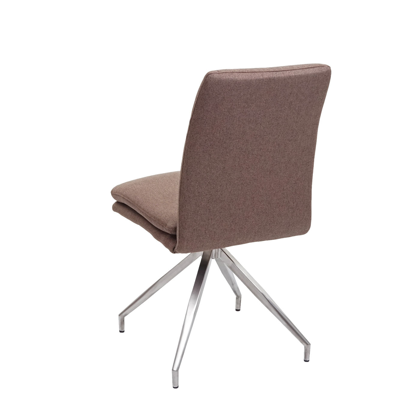 Cosmo Casa - Set van 2 Eetkamerstoelen - Fauteuil - Textiel & Roestvrij staal - Bruin