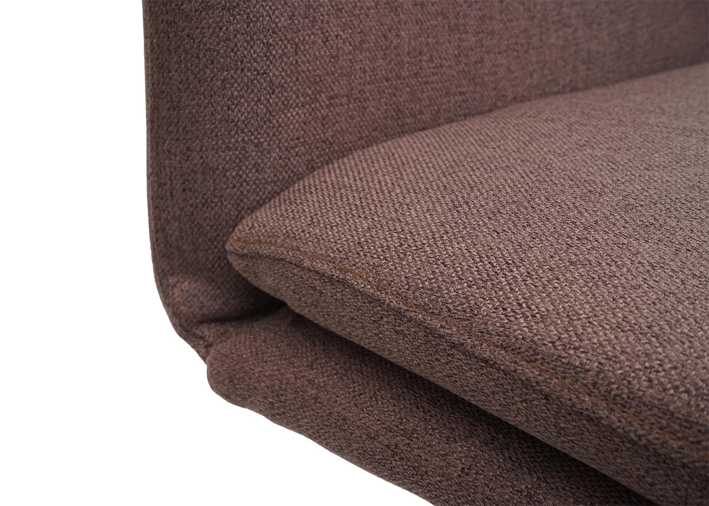 Cosmo Casa - Set van 2 Eetkamerstoelen - Fauteuil - Textiel & Roestvrij staal - Bruin