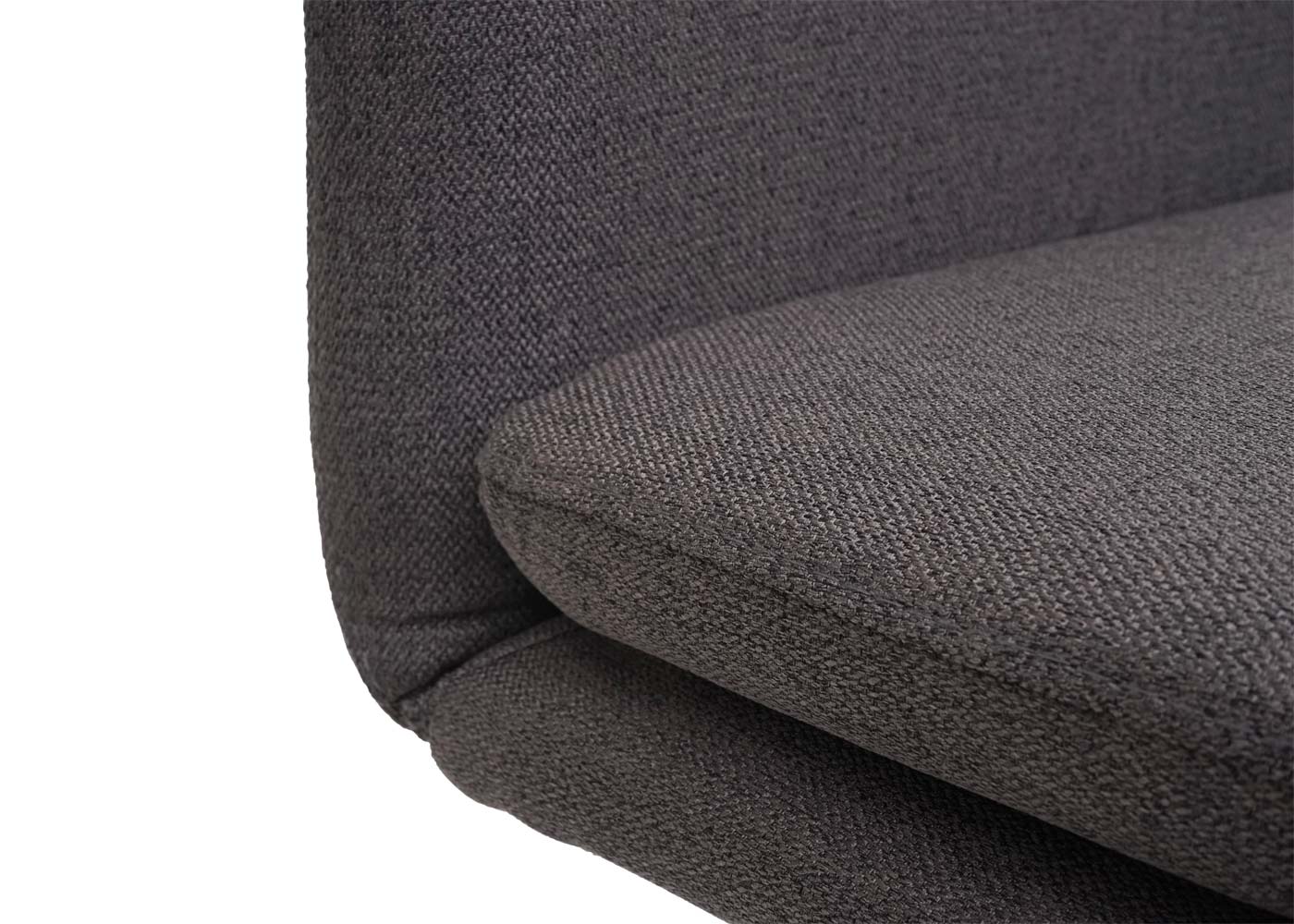Cosmo Casa - Set van 2 Eetkamerstoelen - Fauteuil - Textiel & Roestvrij staal - Grijsbruin