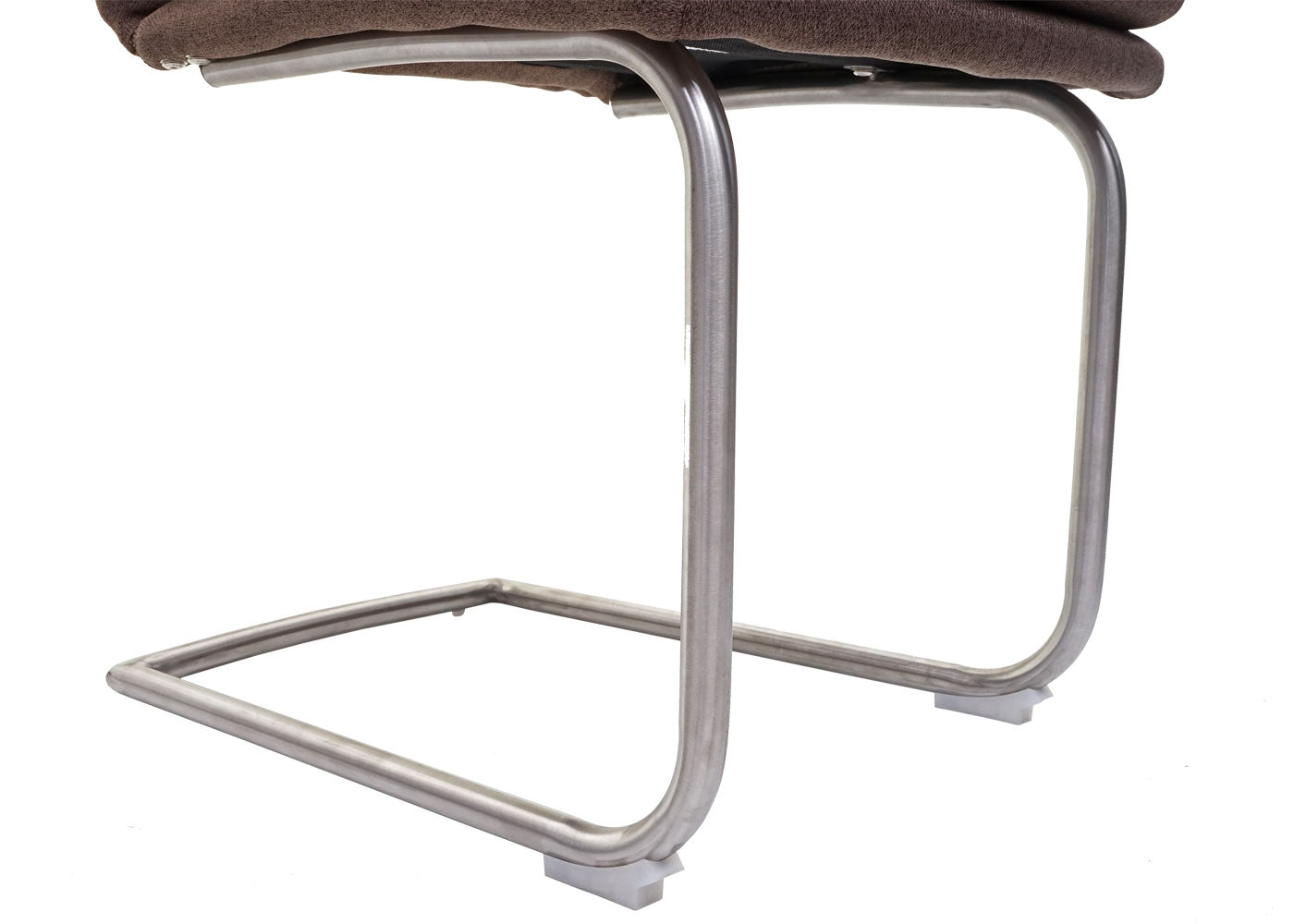 Cosmo Casa - Eetkamerstoel - Armleuning - Textiel & Roestvrij staal - Bruin