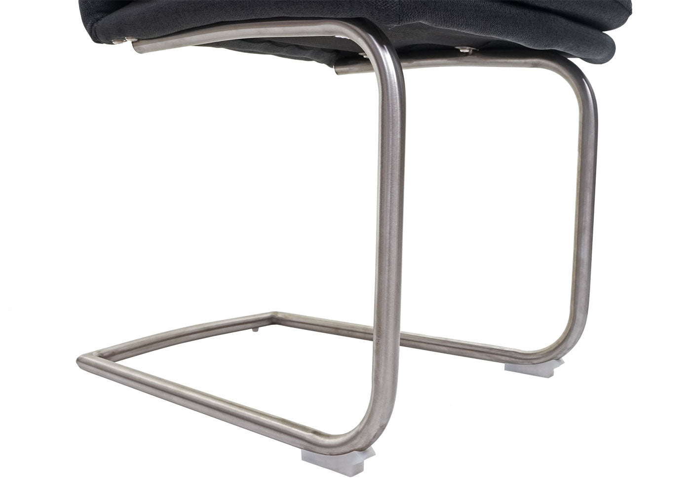 Cosmo Casa - Eetkamerstoel - Cantilever - Textiel & Roestvrij staal - Donkergrijs