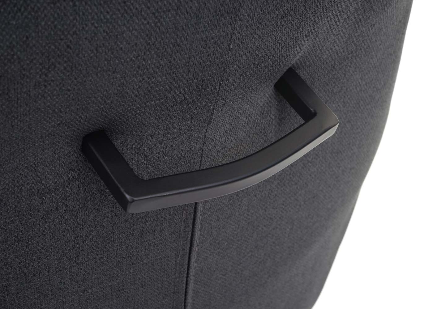 Cosmo Casa - Eetkamerstoel - Relaxfauteuil Draaibaar - Stof en Staal - Donkergrijs