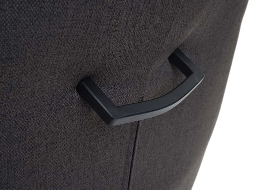 Cosmo Casa - Eetkamerstoel - Relaxfauteuil Draaibaar - Stof en Staal - Grijsbruin