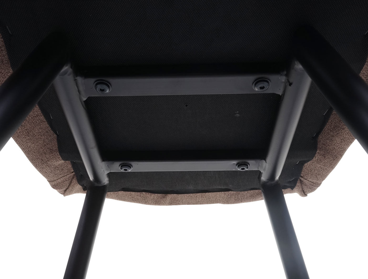 Cosmo Casa - Barkruk - Met Voetensteun - Staal en Stof - Bruin