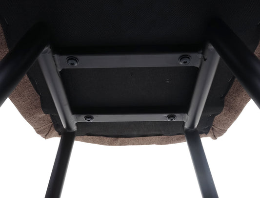 Cosmo Casa - Barkruk - Met Voetensteun - Staal en Stof - Bruin