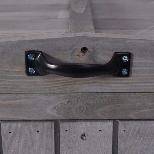 Cosmo Casa - Afvalbakdeksel XL - Voor 1-2 bakken - MVG hout - Antracietgrijs - 126x80x98cm