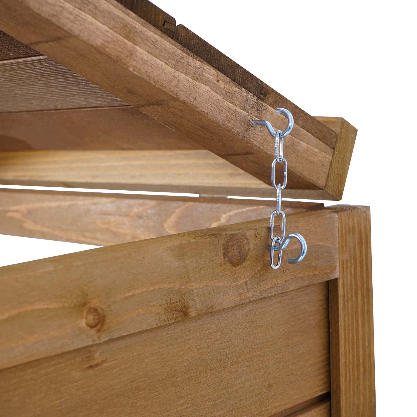 Cosmo Casa - Afvalbakdeksel XL - Voor 1-2 bakken - FSC hout - Bruin - 126x80x98cm