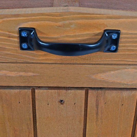 Cosmo Casa - Afvalbakdeksel XL - Voor 1-2 bakken - FSC hout - Bruin - 126x80x98cm