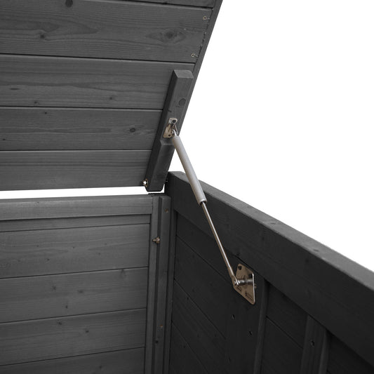 Cosmo Casa - Afvalbakdeksel - Voor 2-/4-bak systeem - Hout - Antraciet - 120x137x104cm