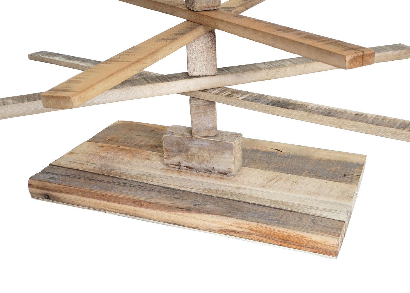 Cosmo Casa - Decoratieve kerstboom - Shabby - Hout - Naturel - 130×82×82 cm