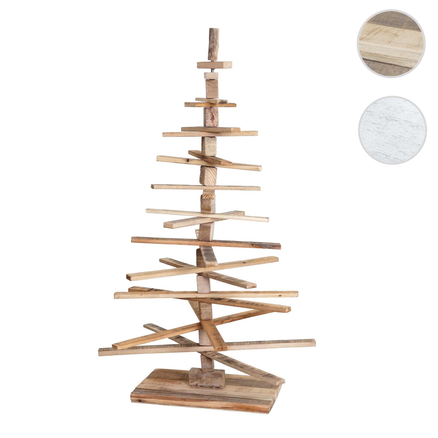 Cosmo Casa - Decoratieve kerstboom - Shabby - Hout - Naturel - 130×82×82 cm