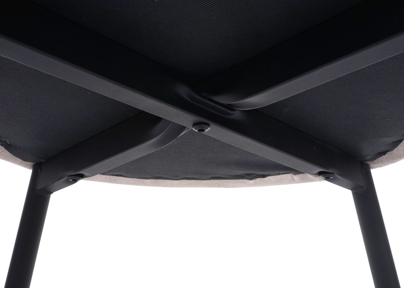 Cosmo Casa - Eetkamerstoelen set van 2 - Vintage stijl - Metaal - Grijs