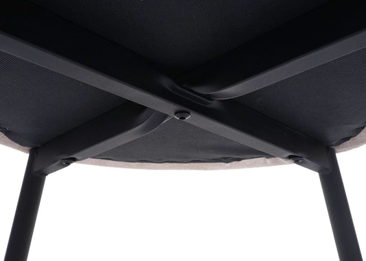 Cosmo Casa - Eetkamerstoelen set van 2 - Vintage stijl - Metaal - Grijs