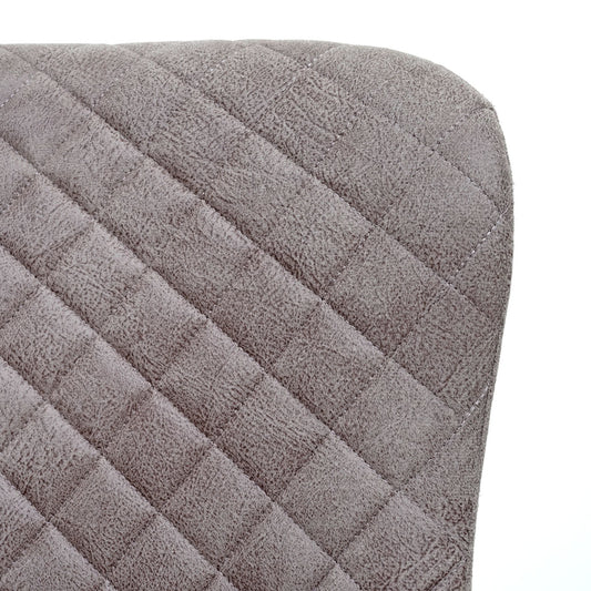 Cosmo Casa - Eetkamerstoelen set van 2 - Vintage stijl - Metaal - Grijs