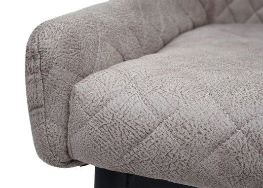 Cosmo Casa - Eetkamerstoelen set van 2 - Vintage stijl - Metaal - Grijs