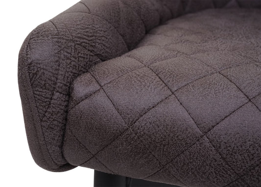 Cosmo Casa - Eetkamerstoelen set van 2 - Vintage stijl - Metaal - Donkergrijs