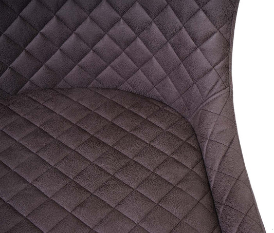 Cosmo Casa - Set van 2 Barkrukken - Voetenbankje - Textiel - Donkergrijs