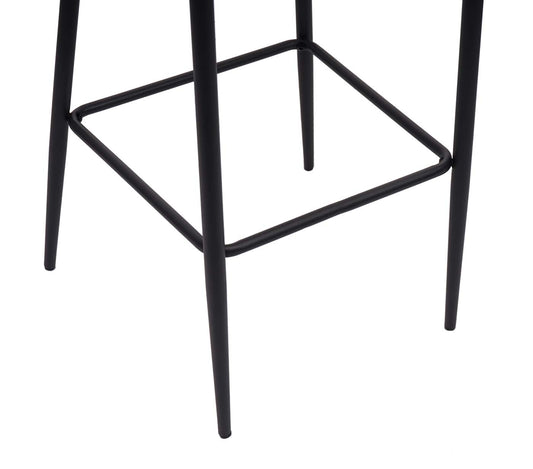 Cosmo Casa - Barkruk - Voetenbankje - Textiel - Grijs