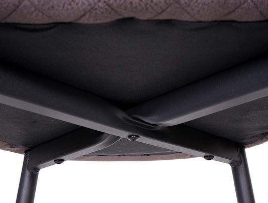 Cosmo Casa - Barkruk - Voetenbankje - Textiel - Donkergrijs