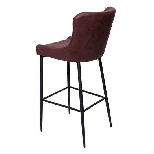 Cosmo Casa - Barkruk - Voetenbankje - Textiel - Bruin