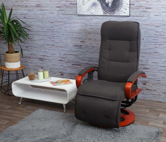 Cosmo Casa - Relaxfauteuil - Massagefauteuil met Stof - Stof - Donkergrijs