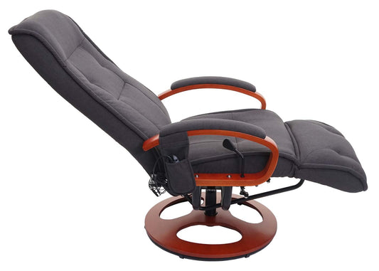Cosmo Casa - Relaxfauteuil - Massagefauteuil met Stof - Stof - Donkergrijs