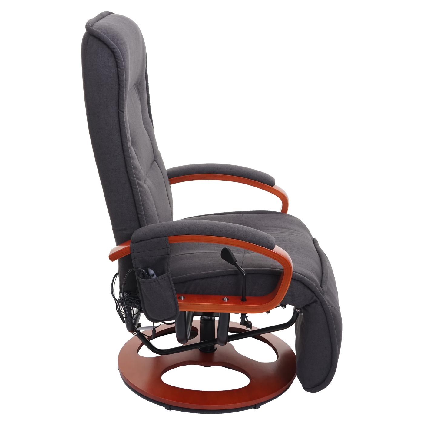 Cosmo Casa - Relaxfauteuil - Massagefauteuil met Stof - Stof - Donkergrijs