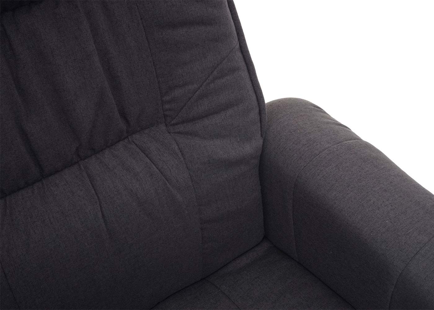 Cosmo Casa - Relaxfauteuil - TV-Stoel met Voetenbank - Stof - Donkergrijs