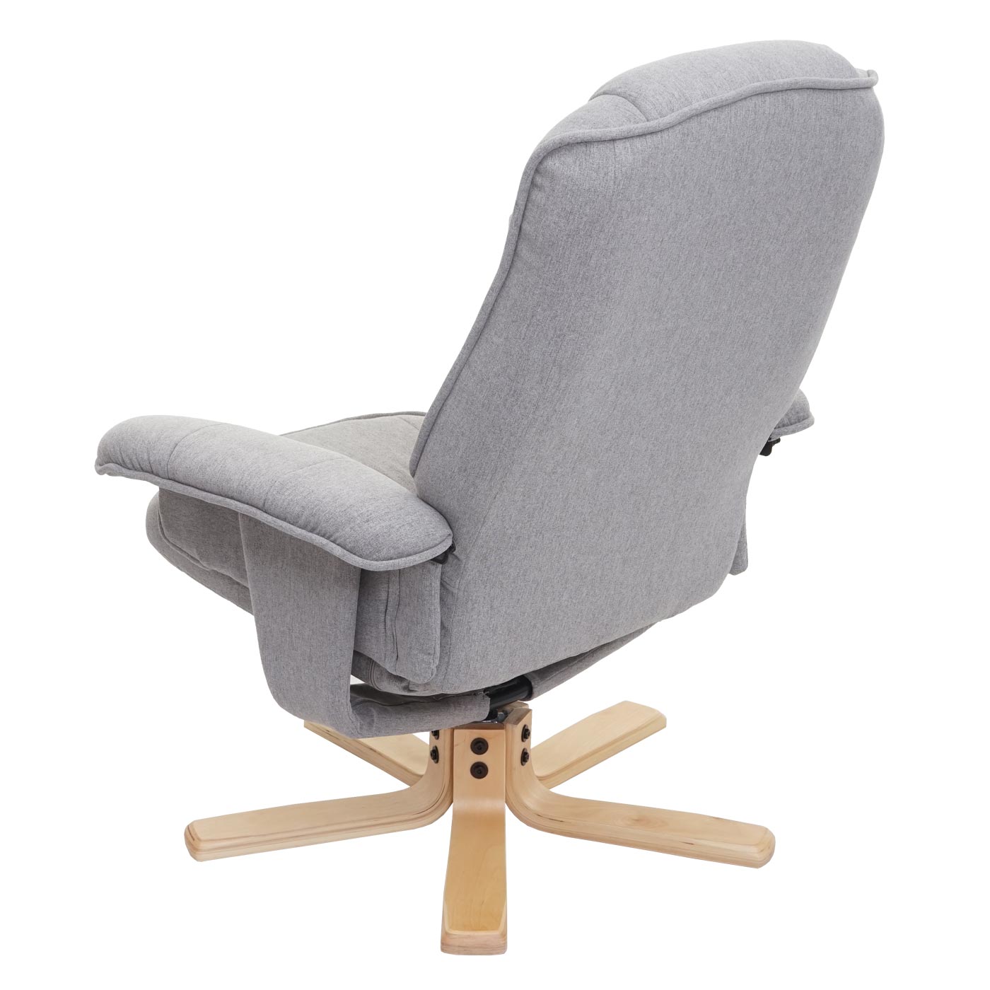 Cosmo Casa - Relaxfauteuil - TV-Stoel met Voetenbank - Stof - Lichtgrijs