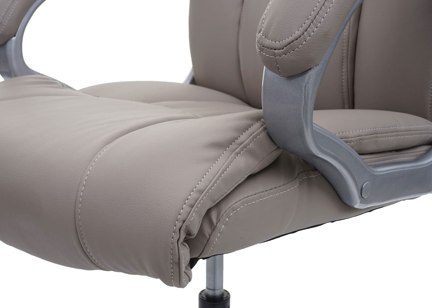 Cosmo Casa - Bureaustoel - Directiestoel - Kunstleer - Taupegrijs