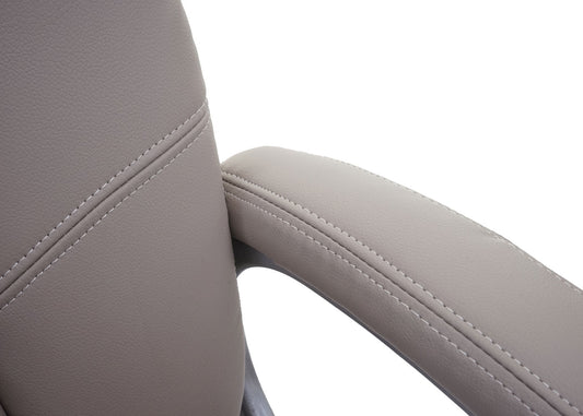 Cosmo Casa - Bureaustoel - Directiestoel - Kunstleer - Taupegrijs