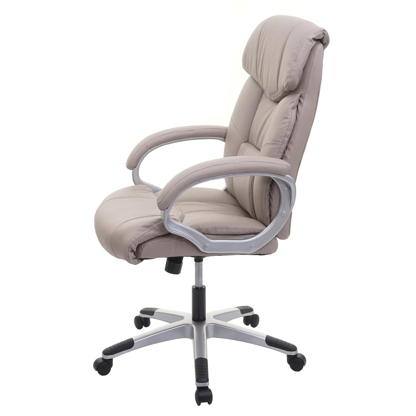 Cosmo Casa - Bureaustoel - Directiestoel - Kunstleer - Taupegrijs