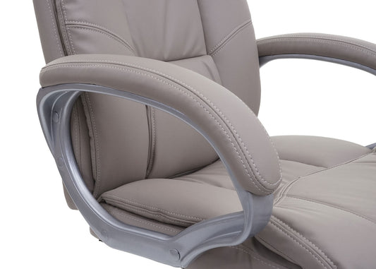 Cosmo Casa - Bureaustoel - Directiestoel - Kunstleer - Taupegrijs