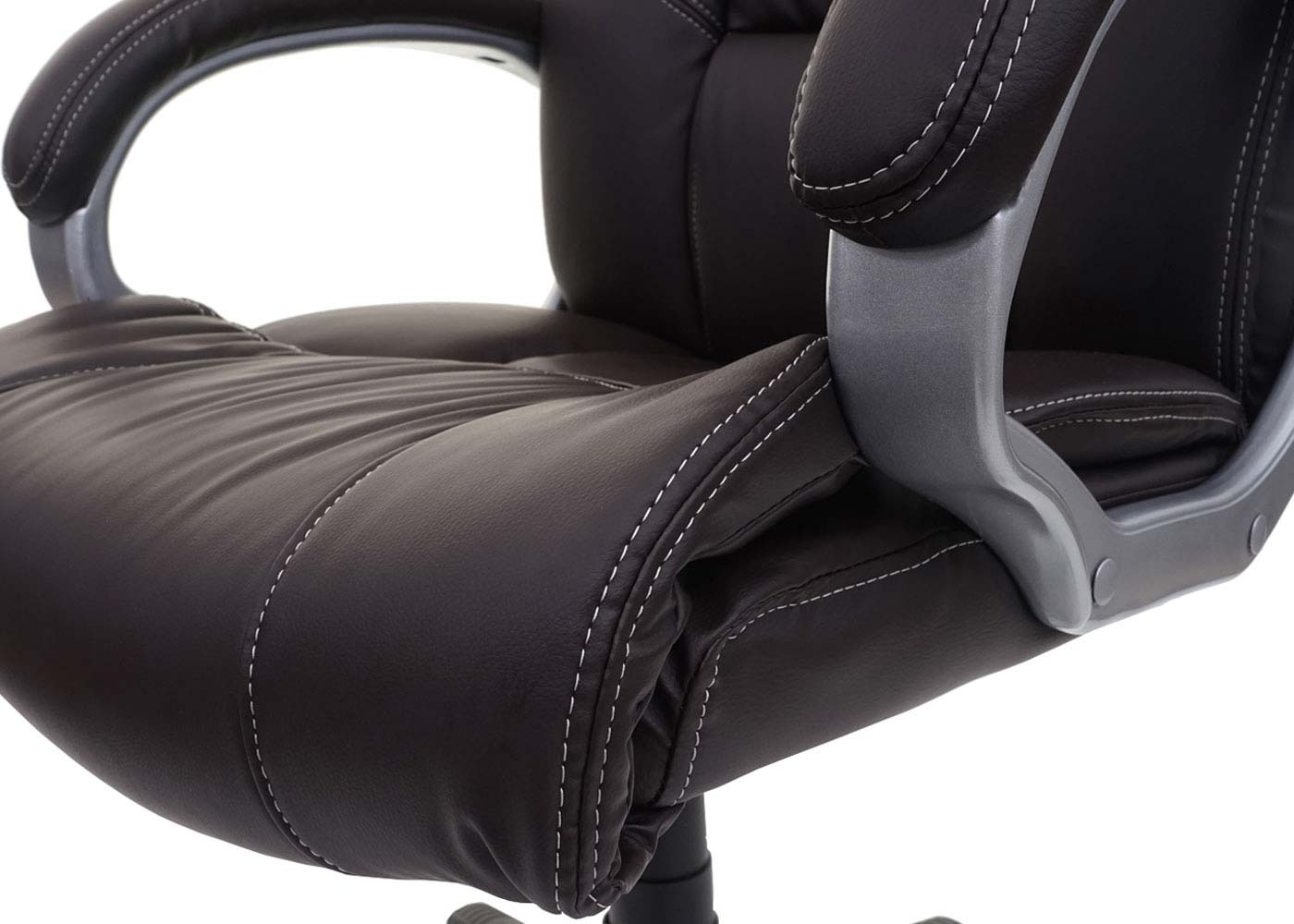 Cosmo Casa - Bureaustoel - Directiestoel - Kunstleer - Koffiebruin