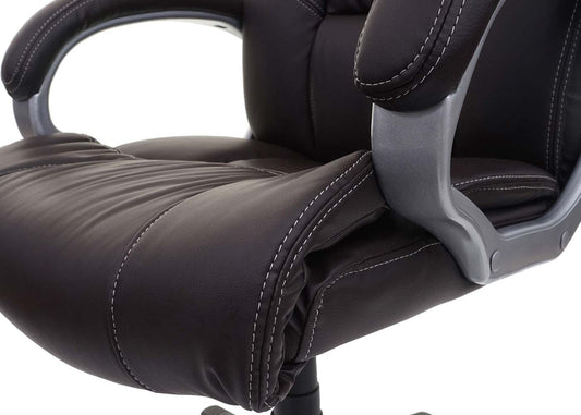 Cosmo Casa - Bureaustoel - Directiestoel - Kunstleer - Koffiebruin