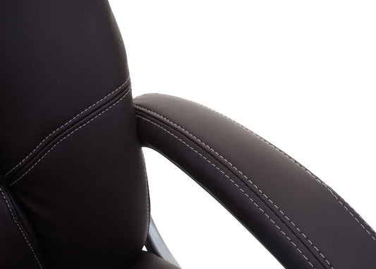 Cosmo Casa - Bureaustoel - Directiestoel - Kunstleer - Koffiebruin