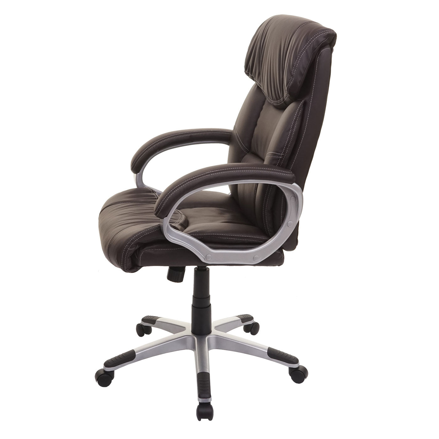 Cosmo Casa - Bureaustoel - Directiestoel - Kunstleer - Koffiebruin