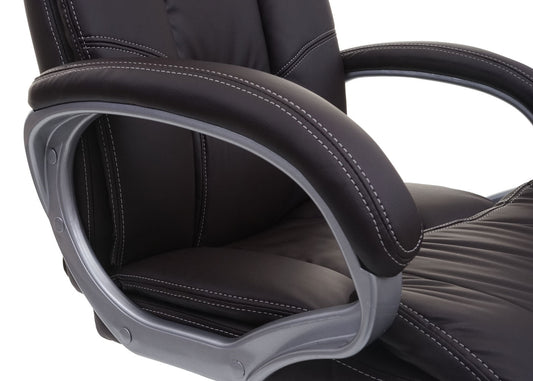 Cosmo Casa - Bureaustoel - Directiestoel - Kunstleer - Koffiebruin