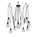 Cosmo Casa - Hanglamp - 9 lampenkappen - Metaal - Zwart - Meshkap