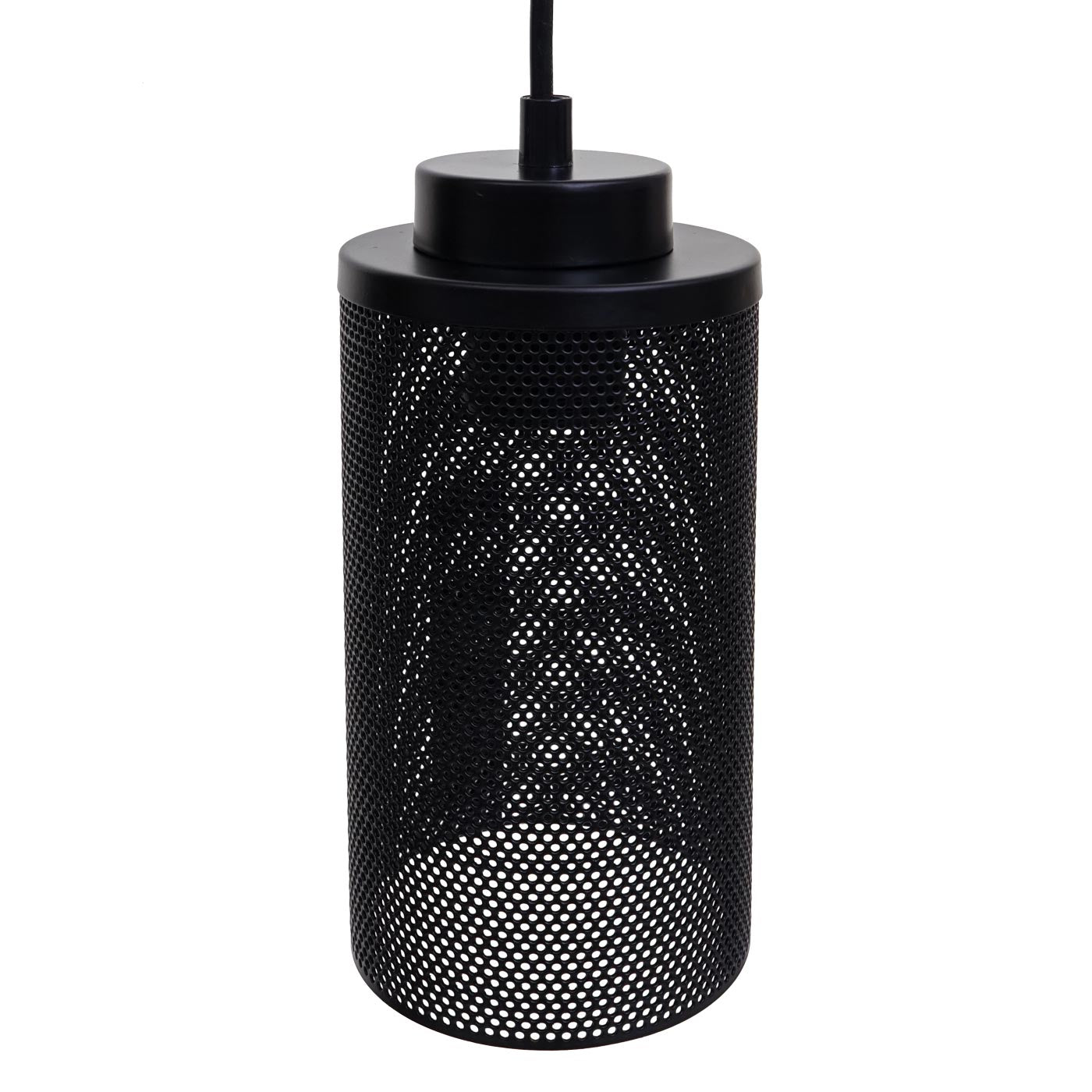 Cosmo Casa - Hanglamp - Vintage - Hout & Metaal - Zwart - 5 buislampenkappen