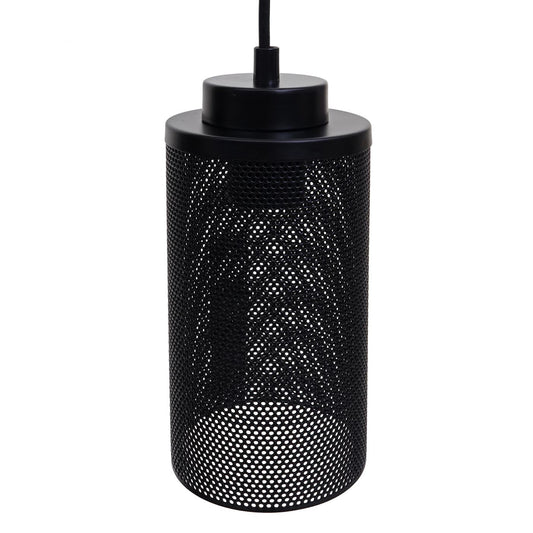 Cosmo Casa - Hanglamp - Vintage - Hout & Metaal - Zwart - 5 buislampenkappen