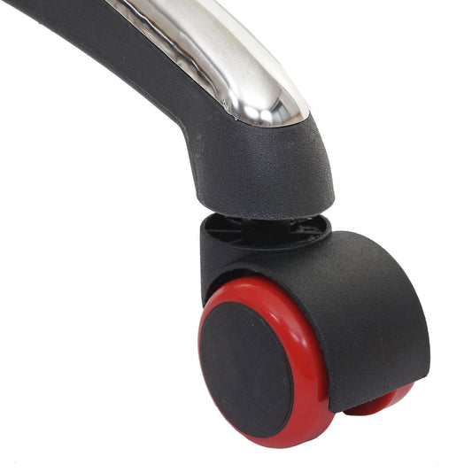 Cosmo Casa - Set Stoelwielen - Harde Vloer - Kunststof - Rood - Draagkracht Hoog