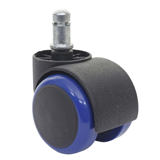 Cosmo Casa - Set Stoelwielen - Harde Vloer - Kunststof - Blauw - Draagkracht Hoog