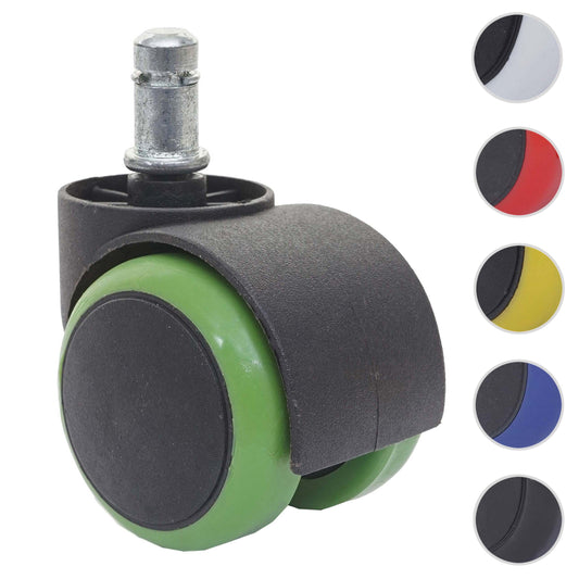 Cosmo Casa - Set Stoelwielen - Harde Vloer - Kunststof - Groen - Draagkracht Hoog