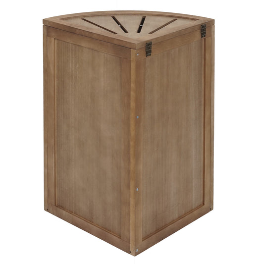 Cosmo Casa - Hoekwasmand - Inklapbaar - Bamboe - Bruin - 66×53×38 cm