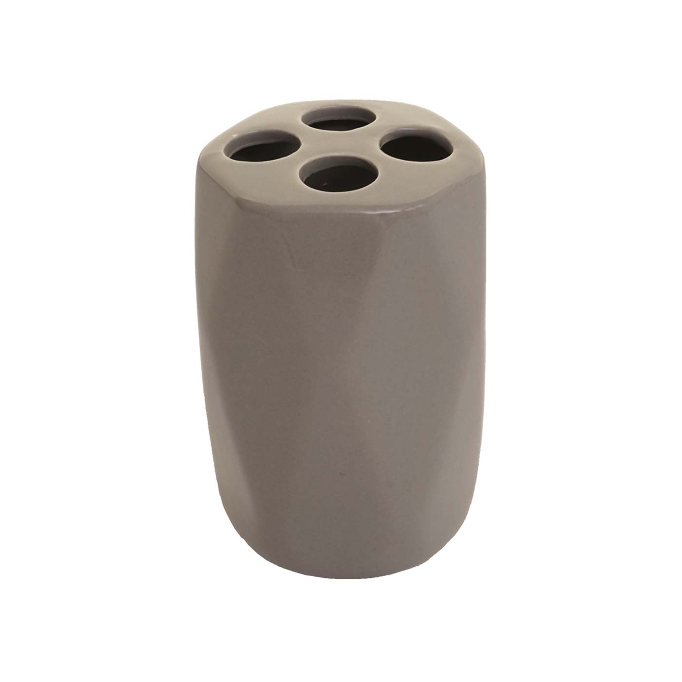 Cosmo Casa - 5-delige Badkamerset - Toiletset Badkameraccessoires - Keramiek - Grijs