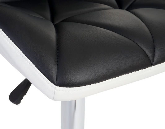 Cosmo Casa - Barkruk - In hoogte verstelbaar - Kunstleer - Zwart