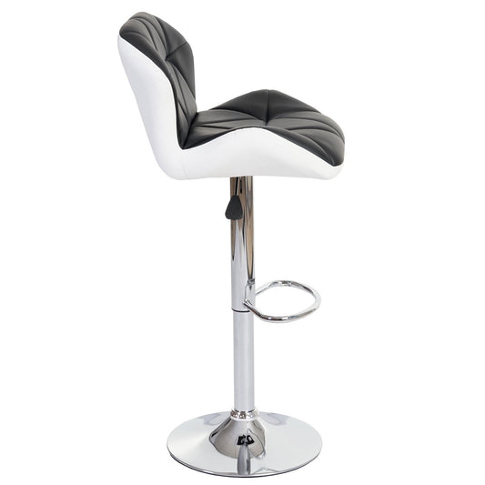 Cosmo Casa - Barkruk - In hoogte verstelbaar - Kunstleer - Zwart