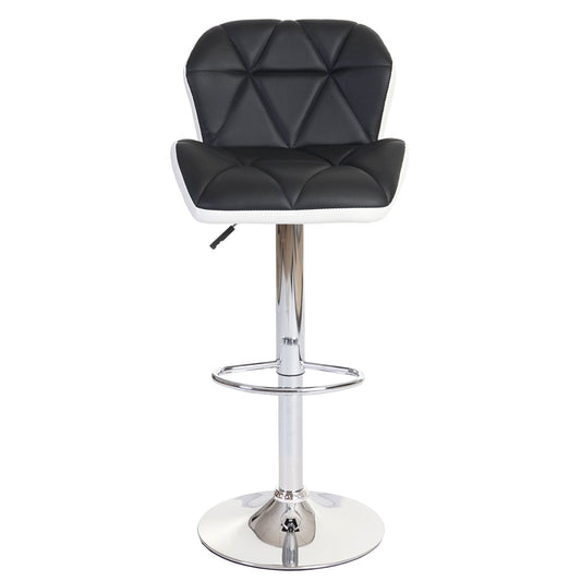 Cosmo Casa - Barkruk - In hoogte verstelbaar - Kunstleer - Zwart