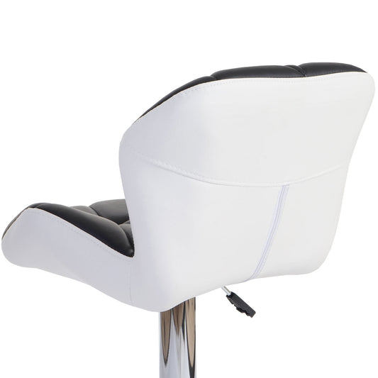 Cosmo Casa - Barkruk - In hoogte verstelbaar - Kunstleer - Zwart